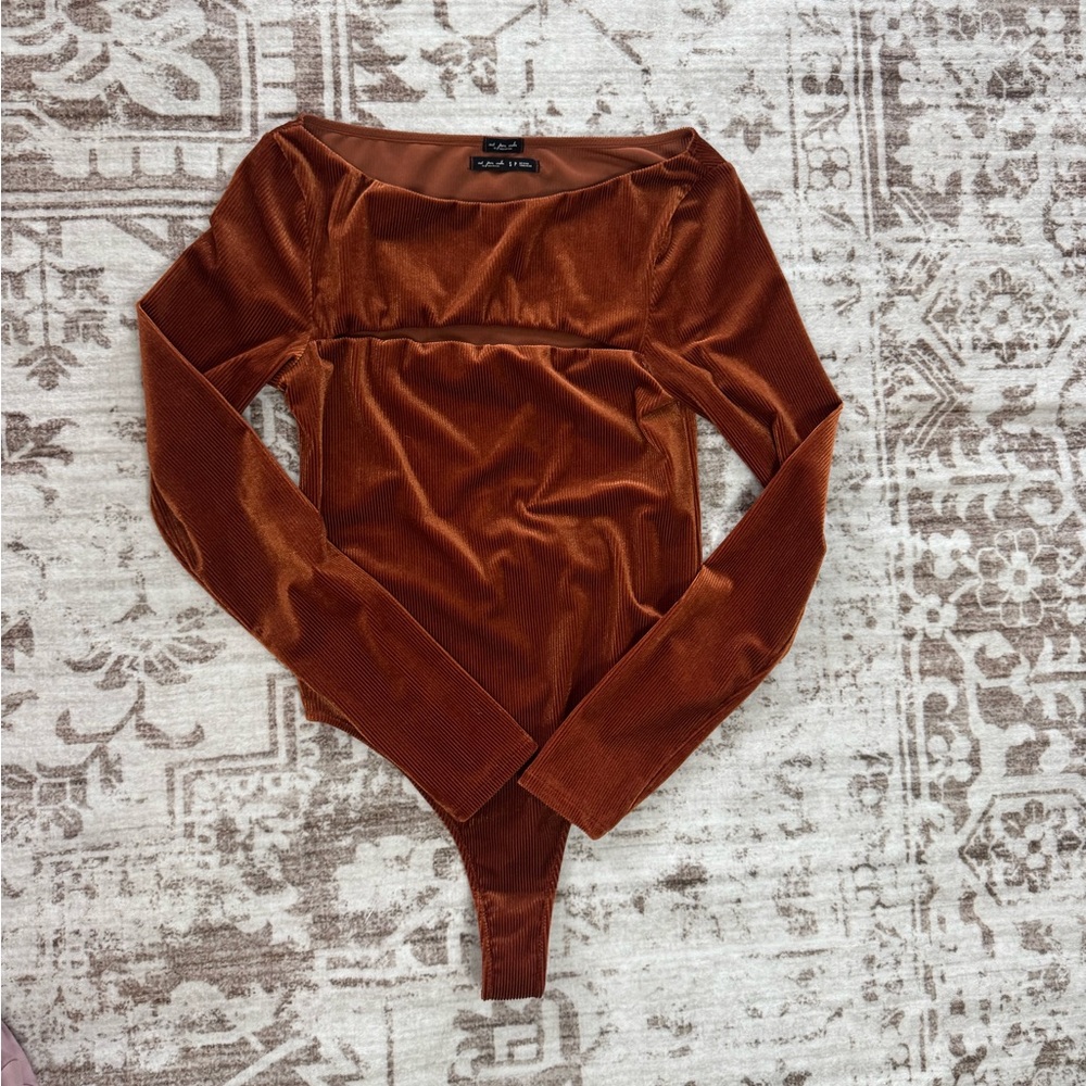 Ribbed Velvet Bodysuit